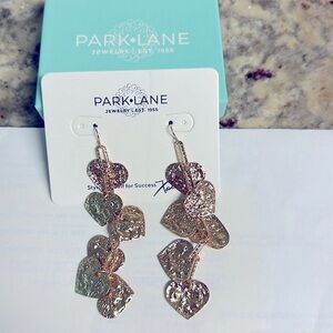 Park Lane Shimmering Gold Heart Earrings